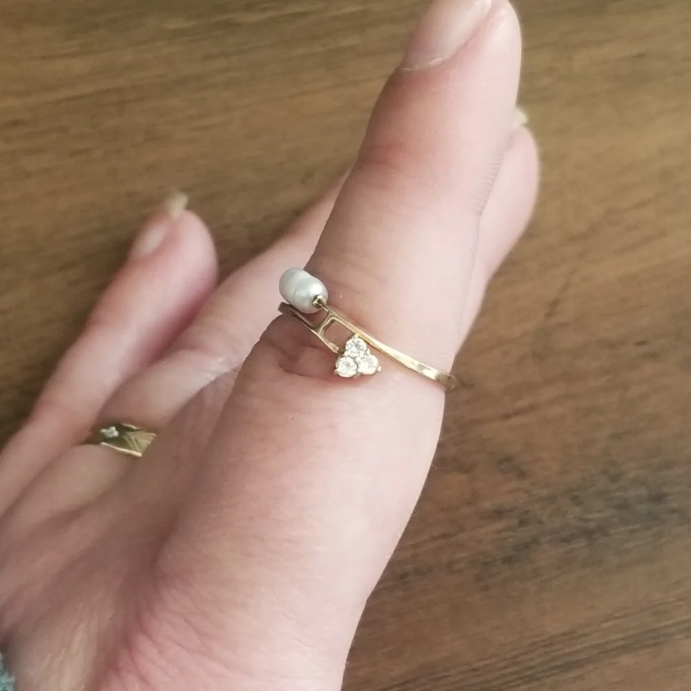 10K Gold Rice Pearl Ring - Picture 6 of 11